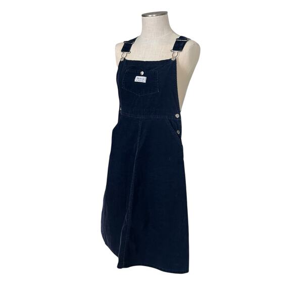 Vintage Madewell Blue Corduroy Overall Dress Womens Sz XS 80s Skater Cottage - Picture 16 of 16